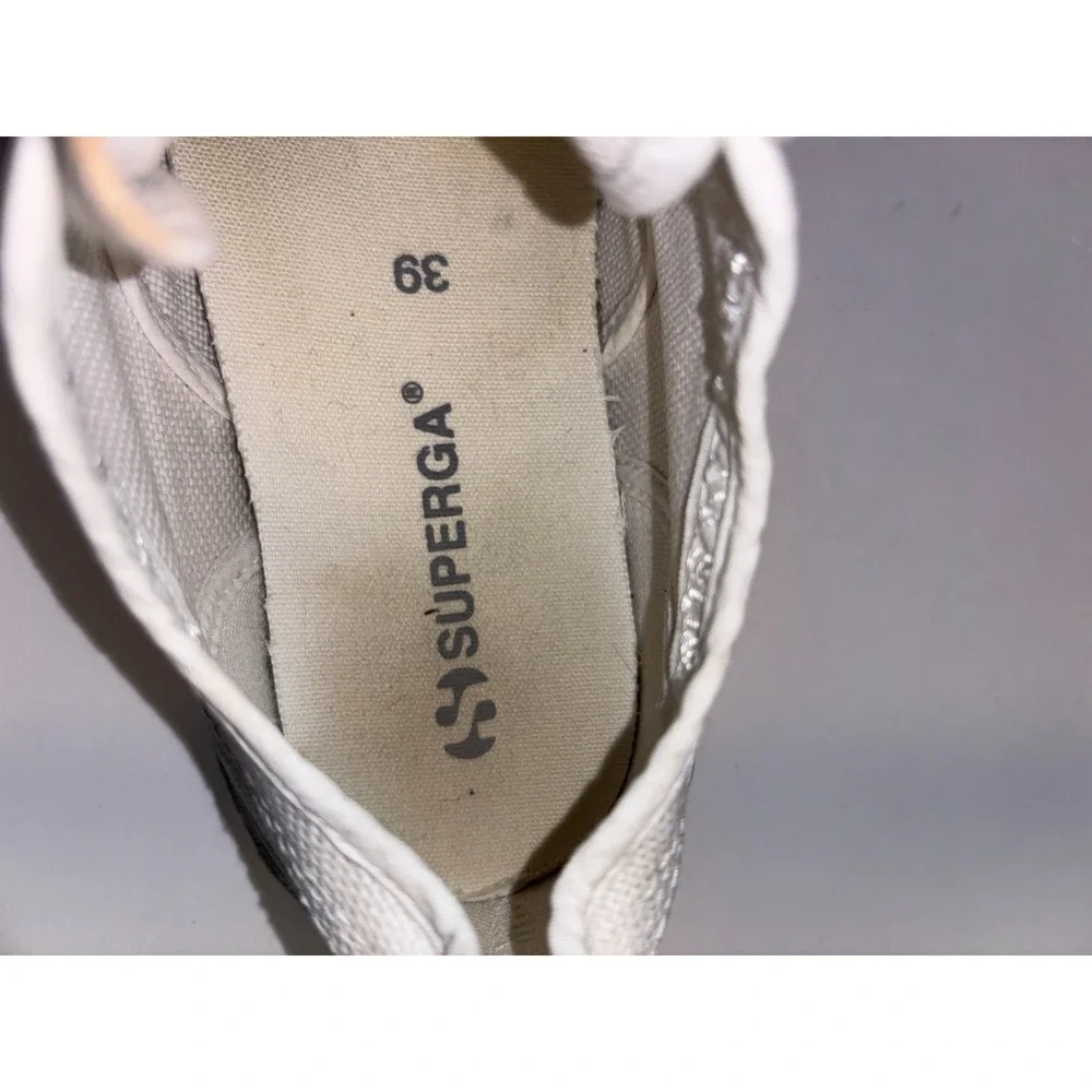 Superga‎ 2630 Cotu Platform Sneakers Womens EU 39 US 6.5  White Canvas Athletic
